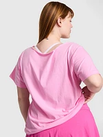 Campus Cotton Off-The-Shoulder Tee