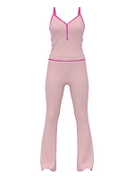 Lounge Ribbed Henley Cami & Pants Set