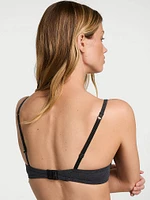 Cotton Logo Hardware Unlined Demi Bra