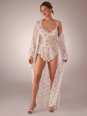 Wildflower Chiffon Long Robe
