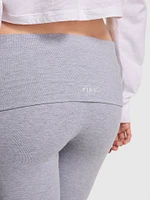 All-Day Cotton Foldover Capri Leggings