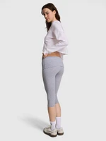 All-Day Cotton Foldover Capri Leggings
