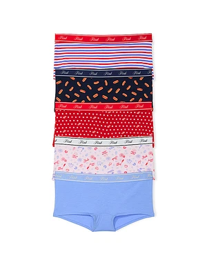 5-Pack Logo Cotton Boyshort Panties