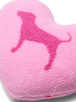 PINK Dog Heart Throw Pillow