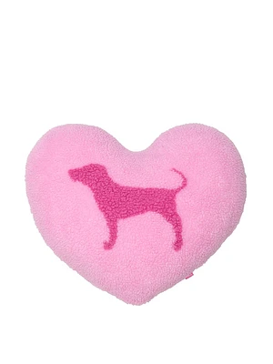 PINK Dog Heart Throw Pillow