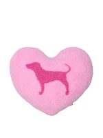 PINK Dog Heart Throw Pillow