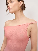 Mesh Twist Maxi Dress