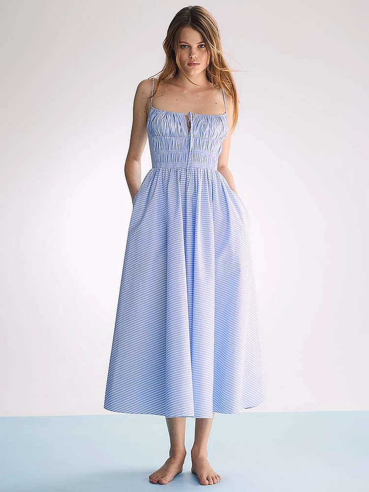 Atelier Victoria's Secret X Altuzarra Striped Poplin Long Dress