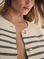 Atelier Victoria's Secret X Altuzarra Striped Cotton Jacquard Jacket