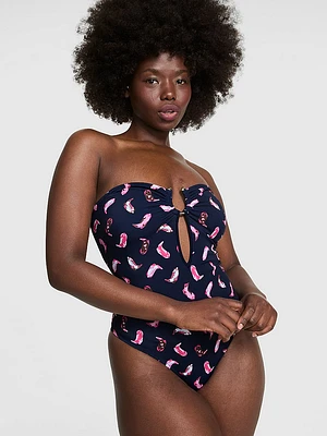 All-American Horseshoe Strapless One- Piece Swimsuit