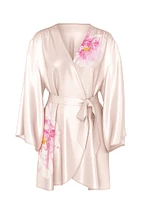 Peony Satin Short Robe