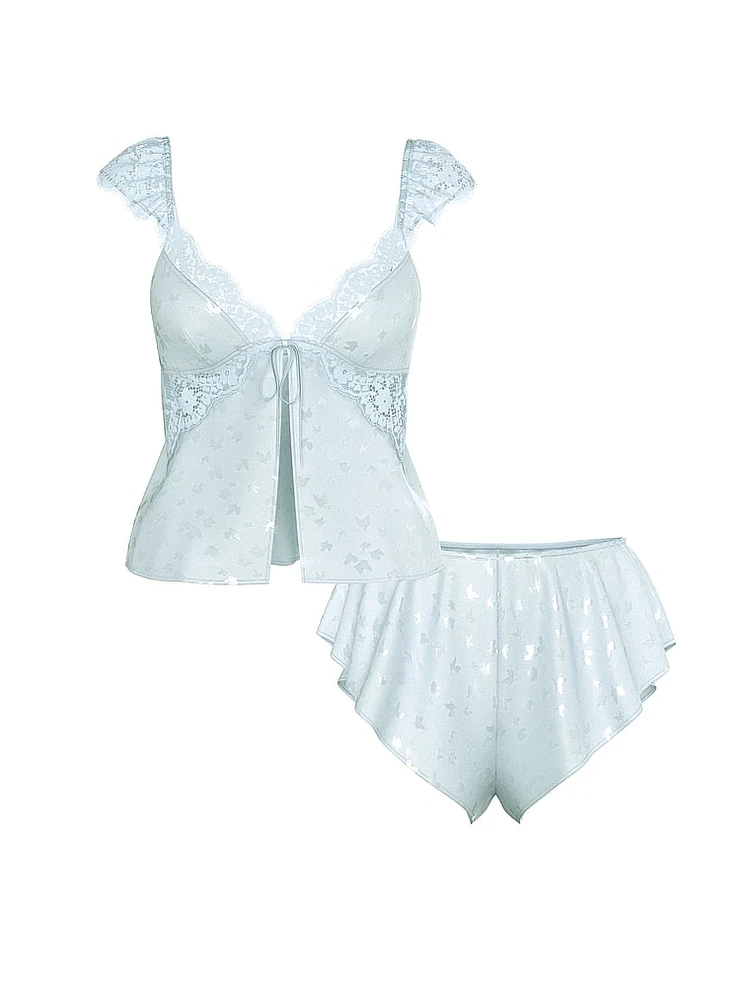 Tease Butterfly Satin Fly-Away Cami Set