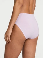 Stretch Cotton Eyelet High-Leg Brief Panty