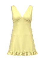 Summer Fling Satin Ruffle Dress
