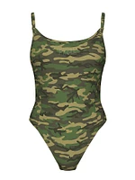 Low-Back One-Piece Swimsuit