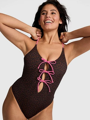 Front-Tie One-Piece Swimsuit