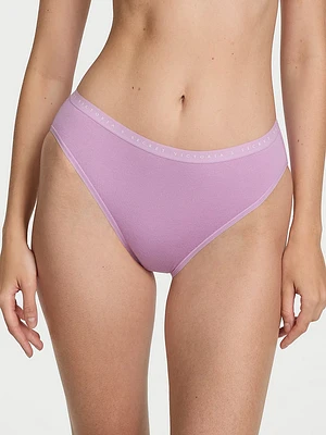 Stretch Cotton Eyelet High-Leg Brief Panty