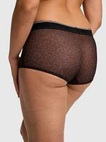Logo Cotton Shimmer Boyshort Panty