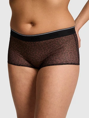 Logo Cotton Shimmer Boyshort Panty