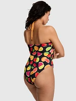Charmed Keyhole Halter One-Piece Swimsuit