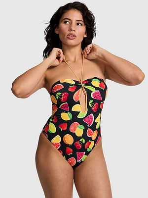 Charmed Keyhole Halter One-Piece Swimsuit