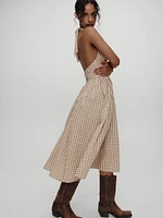 Prairie Poplin Midi Dress