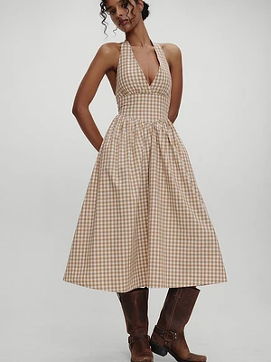 Prairie Poplin Midi Dress