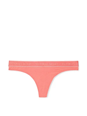 Logo Micro Shine Thong Panty
