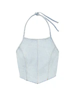 Denim by PINK Handkerchief Halter Top