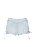 Denim by PINK Side Lace-Up Shorts
