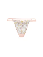 Wildflower Embroidery Thong Panty