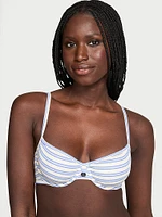 Cotton Rib Logo Hardware Unlined Demi Bra