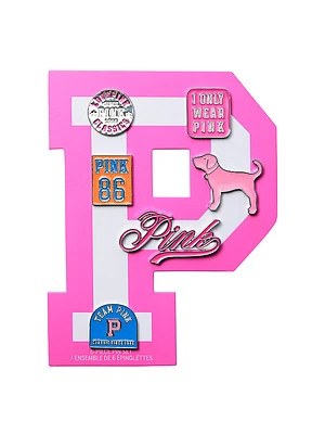 PINK 6-Piece Pin Set
