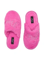 Faux-Fur Closed-Toe Slippers