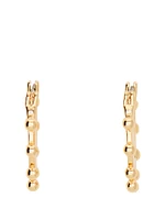Small Gold Beaded Ball Hoop Earrings