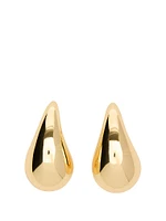 Large Gold Teardrop Earrings