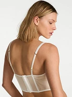 Peony Embroidery Bridal Corset Top
