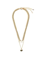 Gold 2-Piece Layered Necklace Set