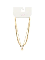 Gold 2-Piece Layered Necklace Set