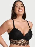 Sexy Tee Daisy Eyelet Wireless Push-Up Bra Top