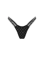 Logo Cotton High-Leg Micro Thong Panty