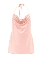 Atelier Victoria's Secret Enchanted Garden Embroidery Silk Halter Short Slip