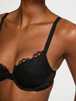 Sexy Tee Lightly Lined Paisley Lace Demi Bra