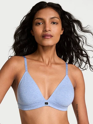 Cotton Logo Hardware Triangle Bralette
