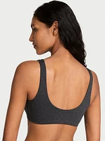 Cotton Logo Scoop Bralette