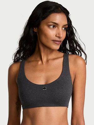 Cotton Logo Scoop Bralette
