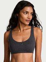 Cotton Logo Scoop Bralette