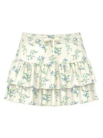 Summer Fling Satin Ruffle Skirt
