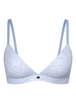 Cotton Logo Hardware Triangle Bralette