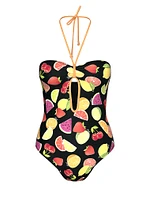 Charmed Keyhole Halter One-Piece Swimsuit